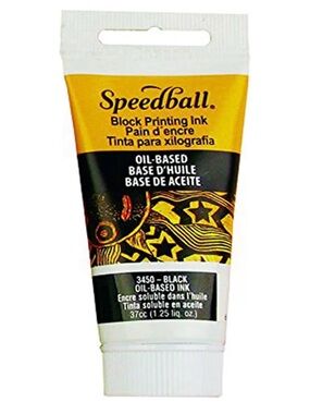 🔥5 FOR $25🔥 Speedball Black Oil-Based Block Printing Ink - 1.25 oz